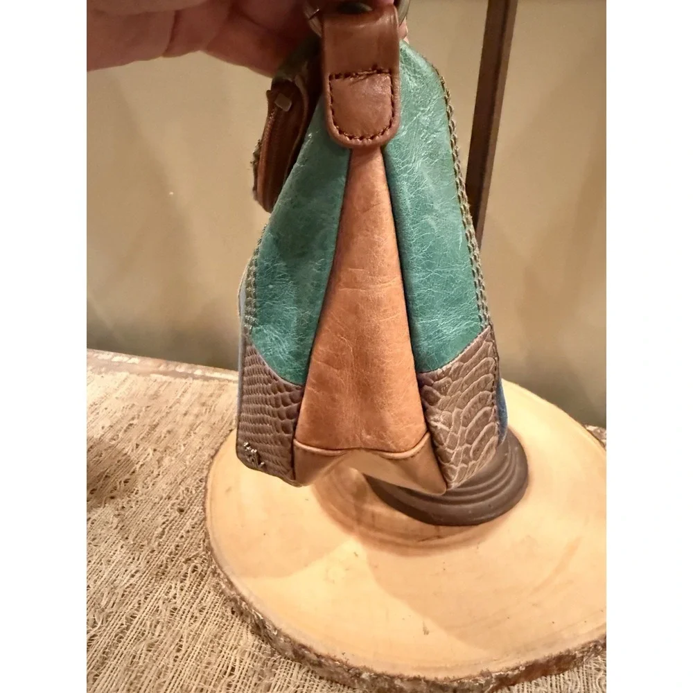 The Sak Silverlake Leather Rare Stripe Color Block Crossbody Bag  Festival‎ Boho